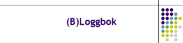(B)Loggbok